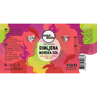 Dimljena morska sol - z lesom jablane, mlinček 113 g