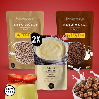 KETO paket – puding in hrustljavi kosmiči (za 34 porcij)