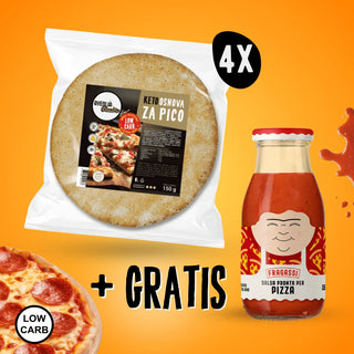 Paket KETO pica po vašem okusu + GRATIS omaka