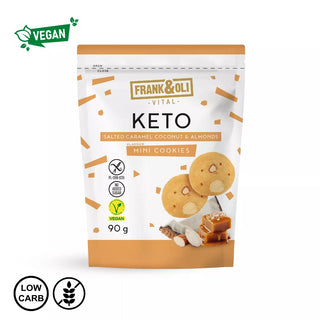 KETO mini piškoti - slana karamela, kokos in mandlji 90 g